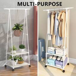 Kelvenix Heavy Duty Metal Clothes Rail white - thumbnail 4