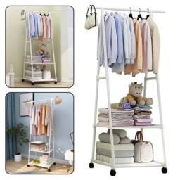 Kelvenix Heavy Duty Metal Clothes Rail white - thumbnail 3