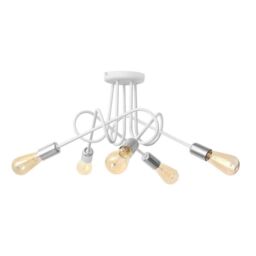 Netlighting Oxford Multi Arm Semi Flush Ceiling Light White Chrome 50cm
