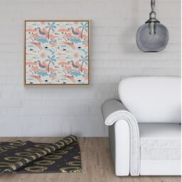 Warren Reed - Designer Wild Savannah Park Framed Canvas in Light Brown - Size: w40 inch x h40 inch - thumbnail 2