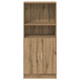 Berkfield Home Kitchen Cabinet Artisan Oak 57x41.5x131.5 cm Engineered Wood in Brown - thumbnail 4
