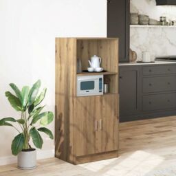 Berkfield Home Kitchen Cabinet Artisan Oak 57x41.5x131.5 cm Engineered Wood in Brown