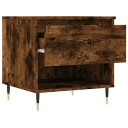 Berkfield Home Modern Coffee Tables 2 pcs Smoked Oak 50x46x50 cm Engineered Wood in Brown - Size: 50 x 46 x 50 cm - thumbnail 7