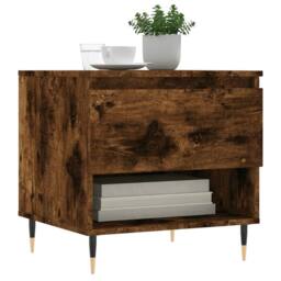 Berkfield Home Modern Coffee Tables 2 pcs Smoked Oak 50x46x50 cm Engineered Wood in Brown - Size: 50 x 46 x 50 cm - thumbnail 1