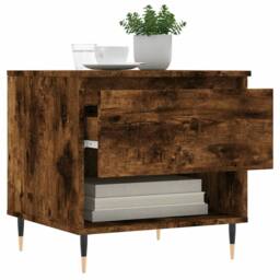 Berkfield Home Modern Coffee Tables 2 pcs Smoked Oak 50x46x50 cm Engineered Wood in Brown - Size: 50 x 46 x 50 cm - thumbnail 4