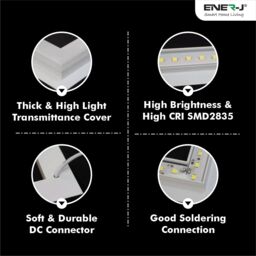 ENER-J Double Square Borderline LED Panel, 60x60 40W 4000 Lumens, 3 Years warranty, 6000K in White - thumbnail 3