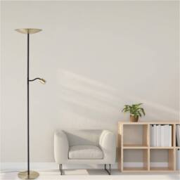 Loops 2 PACK Stylish Brushed Brass & Black LED Floor Lamp for Indoor Space - thumbnail 3