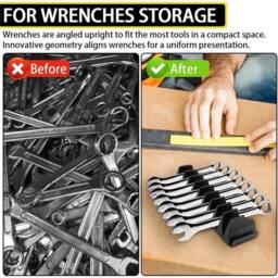 Nordara 80PCS Magnetic Wrench Organizer Widget Portable Tool Storage Shelf in Black - thumbnail 6