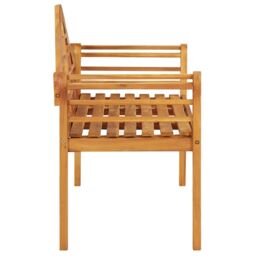 Berkfield Home Garden Bench 125 cm Solid Wood Acacia in Brown - thumbnail 3