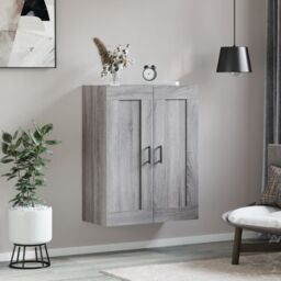 Berkfield Home Wall Mounted Cabinet Grey Sonoma 69.5x34x90 cm Engineered Wood - thumbnail 3