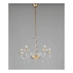 Netlighting RIFLESSO 5 Light Chandeliers Gold Crystal 70x53cm - Size: 70x53 cm - thumbnail 1