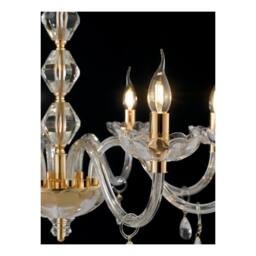 Netlighting RIFLESSO 5 Light Chandeliers Gold Crystal 70x53cm - Size: 70x53 cm - thumbnail 2