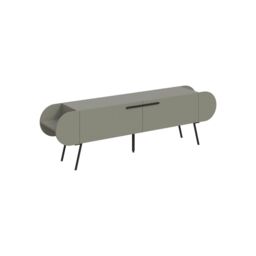 FWStyle 2 Door Capsule TV Stand Entertainment Unit Ash Green - thumbnail 4