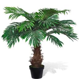 Berkfield Home Lifelike Artificial Cycus Palm Tree with Pot 80 cm in Green - thumbnail 1