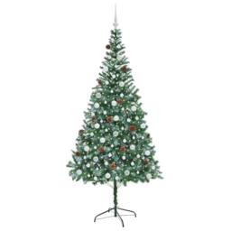 Berkfield Home Elegant Artificial Christmas Tree with Stand Green 210 cm PVC and - thumbnail 1