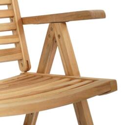 Berkfield Home Modern Garden Chairs Foldable 8 pcs Solid Wood Teak in Brown - thumbnail 8