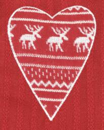 Dibor Luxury Red Nordic Heart Xmas Tree Decoration Christmas Gift Bag - Size: Medium - thumbnail 5