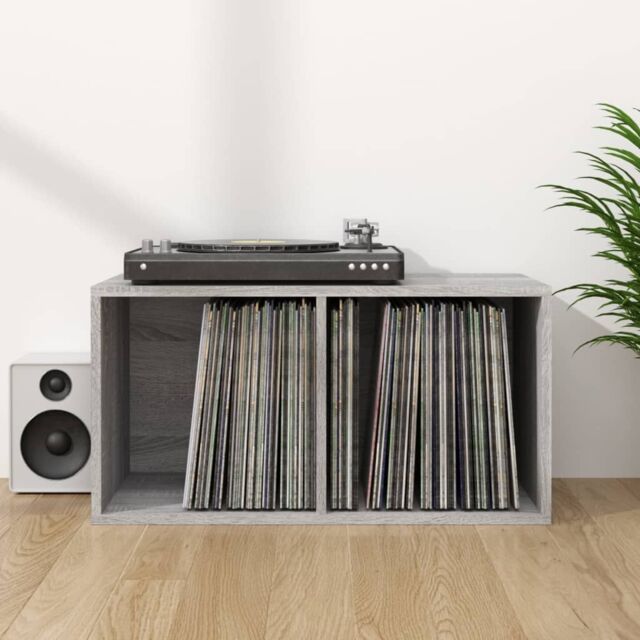 Berkfield Home Vinyl Storage Box Grey Sonoma 71x34x36 cm Engineered Wood - Size: 71 x 34 x 36 cm - image 1