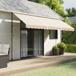 Berkfield Home Replacement Fabric for Awning Multicolour Stripe 4.5x3 m