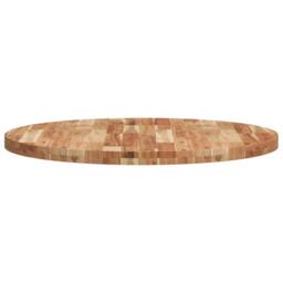Berkfield Home Table Top Round √ò90x4 cm Solid Wood Acacia in Brown - Size: 90x4 cm - thumbnail 6
