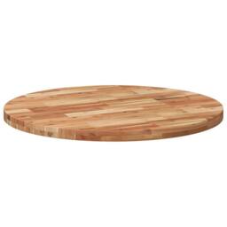 Berkfield Home Table Top Round √ò90x4 cm Solid Wood Acacia in Brown - Size: 90x4 cm - thumbnail 7