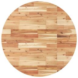 Berkfield Home Table Top Round √ò90x4 cm Solid Wood Acacia in Brown - Size: 90x4 cm - thumbnail 3