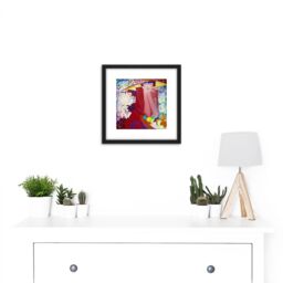 Artery8 Gestel Portrait Else Berg Modernist Painting 8X8 Inch Square Wooden Framed Wall Art Print Picture with Mount in Black - thumbnail 2