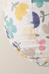 ValueLights Annie Bold Floral Natural Fabric Globe Ball Ceiling Lamp Shade - thumbnail 5