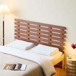 Nordlys Headboard 160 Wood Walnut Finish in Brown - Size: EU King - thumbnail 3