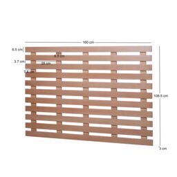 Nordlys Headboard 160 Wood Walnut Finish in Brown - Size: EU King - thumbnail 5