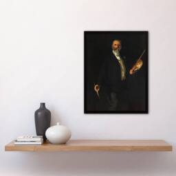 Artery8 John S Sargent Framed Wall Art Artist William Merritt Chase Portrait in Black - Size: A4 - thumbnail 2