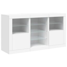 Berkfield Home Sideboard with LED Lights White 123x37x67 cm - Size: 123 x 37 x 67 cm - thumbnail 5