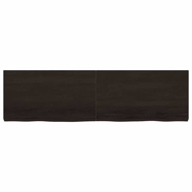 Berkfield Home Table Top Dark Grey 180x50x(2-6) cm Treated Solid Wood Oak in Charcoal - image 1