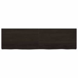 Berkfield Home Table Top Dark Grey 180x50x(2-6) cm Treated Solid Wood Oak in Charcoal - thumbnail 1