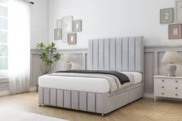 "Sloomy California Naples Divan Set 2 Drawers-54"" Headboard-Footboard in Bronze - Size: Double" - thumbnail 3