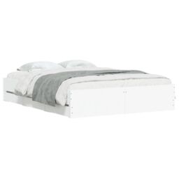 Berkfield Home Bed Frame with Drawers without Mattress White 150x200 cm King Size - thumbnail 3