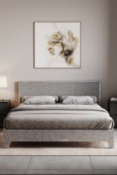 Home Discount Vida Designs Victoria Double Bed Frame Velvet Fabric UKFR Storage in Silver - thumbnail 7