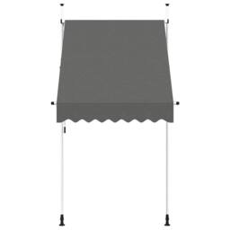 Berkfield Home Manual Retractable Awning 150 cm Anthracite in Dark Grey - thumbnail 1