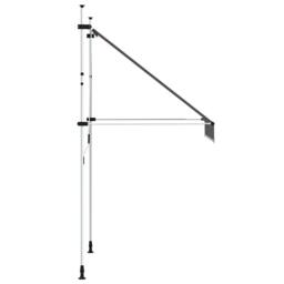 Berkfield Home Manual Retractable Awning 150 cm Anthracite in Dark Grey - thumbnail 3