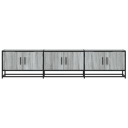 Berkfield Home TV Cabinet Grey Sonoma 180x35x41 cm Engineered Wood - Size: 180 x 35 x 41 cm - thumbnail 4