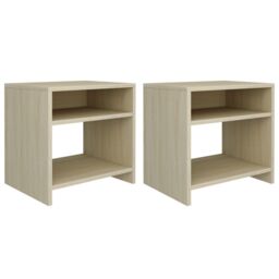 Berkfield Home Bedside Cabinets 2 pcs Sonoma Oak 40x30x40 cm Engineered Wood in Brown - Size: 40 x 30 x 40 cm - thumbnail 1