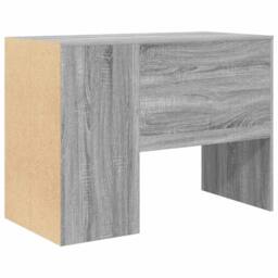 Berkfield Home Modern Writing Desk Grey Sonoma Wood Standard Storage - thumbnail 7