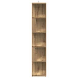 Berkfield Home Classic Corner Cabinet Artisan Oak 33x33x165 cm Engineered Wood in Brown - Size: 33 x 33 x 165 cm - thumbnail 5