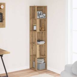 Berkfield Home Classic Corner Cabinet Artisan Oak 33x33x165 cm Engineered Wood in Brown - Size: 33 x 33 x 165 cm - thumbnail 1