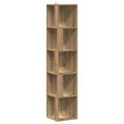 Berkfield Home Classic Corner Cabinet Artisan Oak 33x33x165 cm Engineered Wood in Brown - Size: 33 x 33 x 165 cm - thumbnail 3
