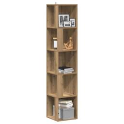 Berkfield Home Classic Corner Cabinet Artisan Oak 33x33x165 cm Engineered Wood in Brown - Size: 33 x 33 x 165 cm - thumbnail 2