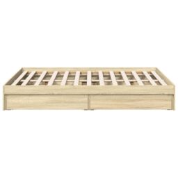 Berkfield Home Bed Frame with Drawers without Mattress Sonoma Oak 120x200 cm in Brown - Size: Small Double - thumbnail 5
