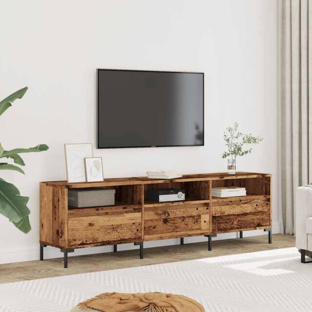 Berkfield Home TV Cabinet Old Wood 150x30x44.5 cm Engineered Wood in Brown - image 1