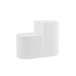 Lemon Pavilion Furniture Reed Indoor Side Table (Pack of 2) - Wood Variant - L34.5xW35xH55 cm in White - thumbnail 2