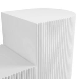 Lemon Pavilion Furniture Reed Indoor Side Table (Pack of 2) - Wood Variant - L34.5xW35xH55 cm in White - thumbnail 4